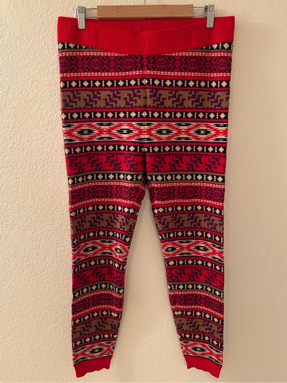 torrid Red & Black Aztec Print Knit Leggings